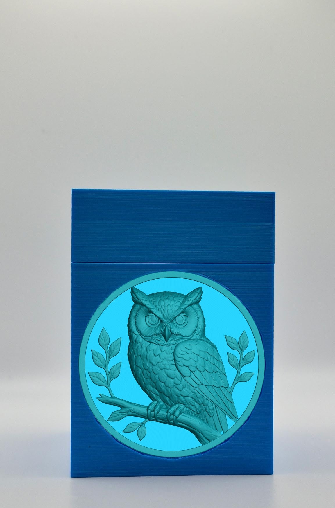 Owl Card Box — Blue