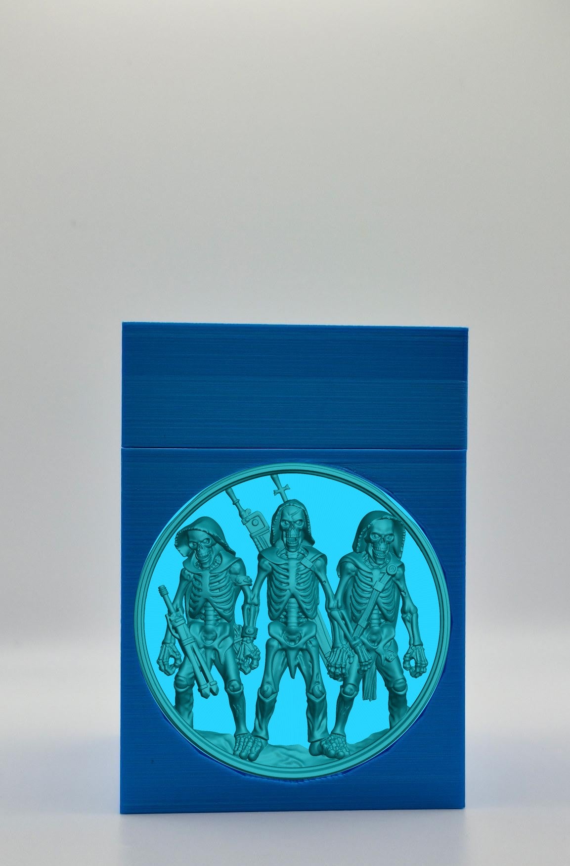 Skeleton Army Card Box — Blue