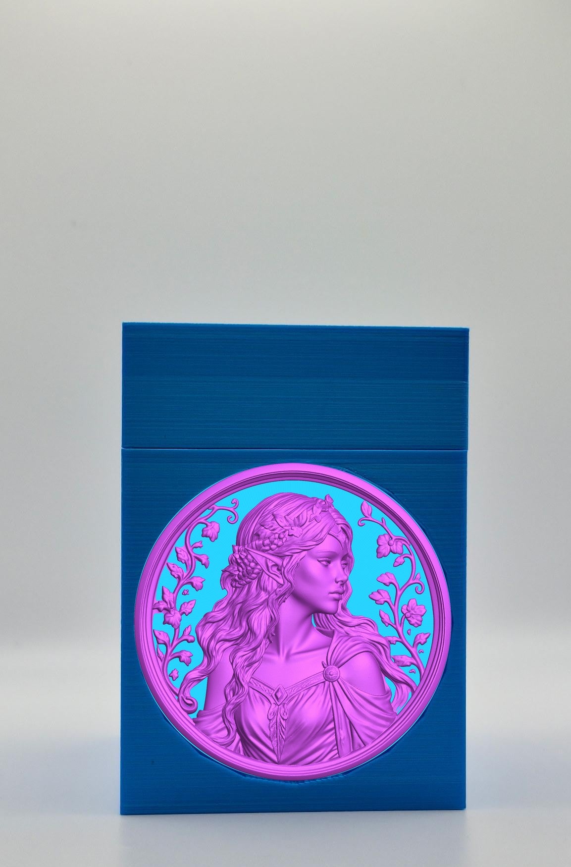 Elf Maiden Card Box — Blue