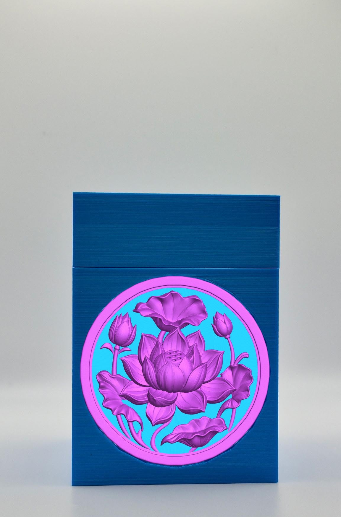 Lotus Card Box — Blue