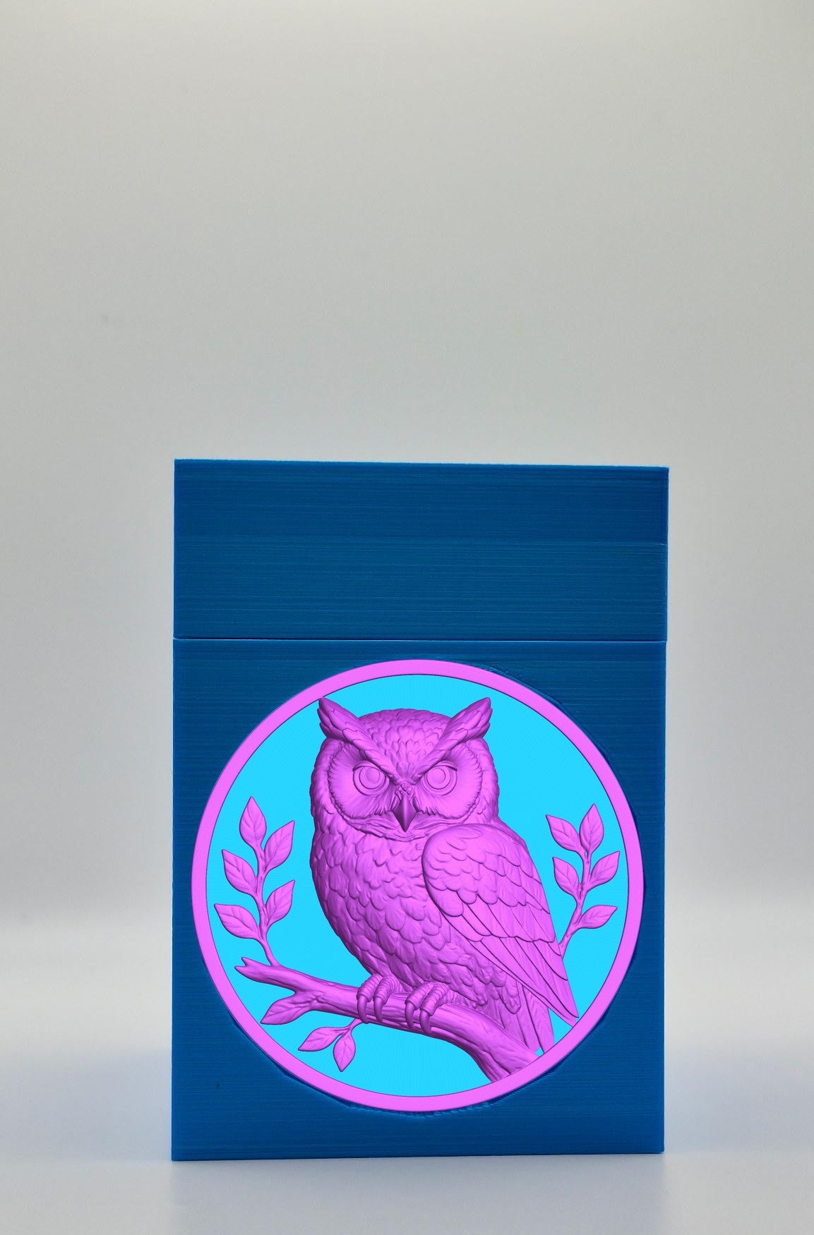 Owl Card Box — Blue