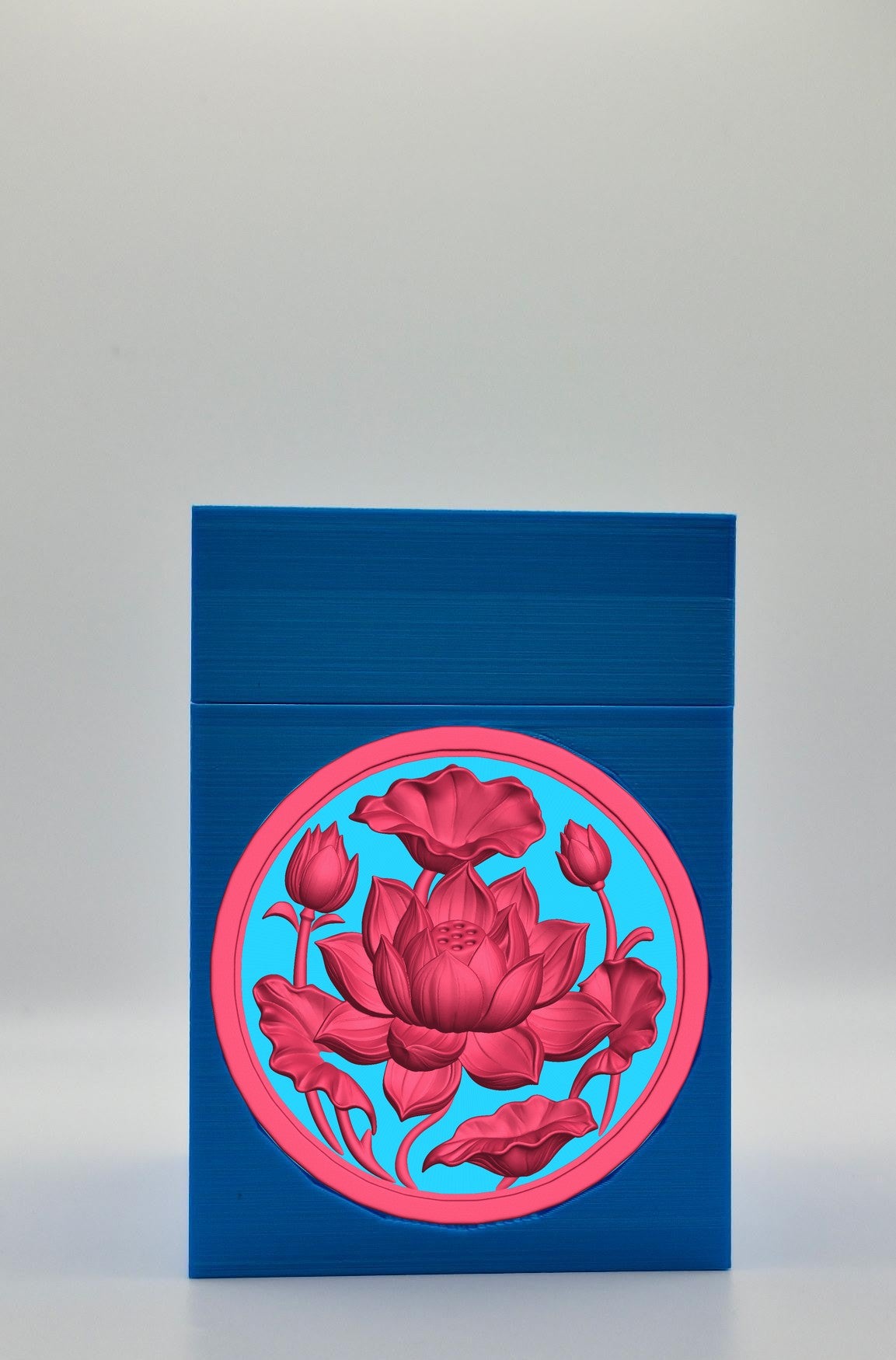 Lotus Card Box — Blue