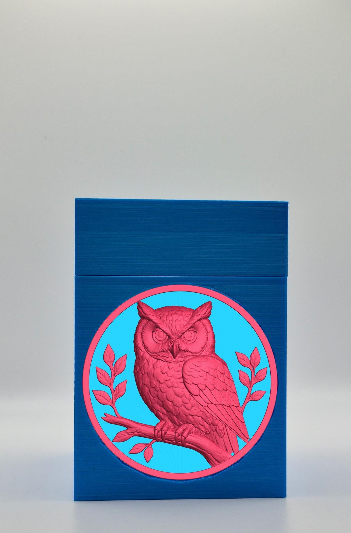 Owl Card Box — Blue