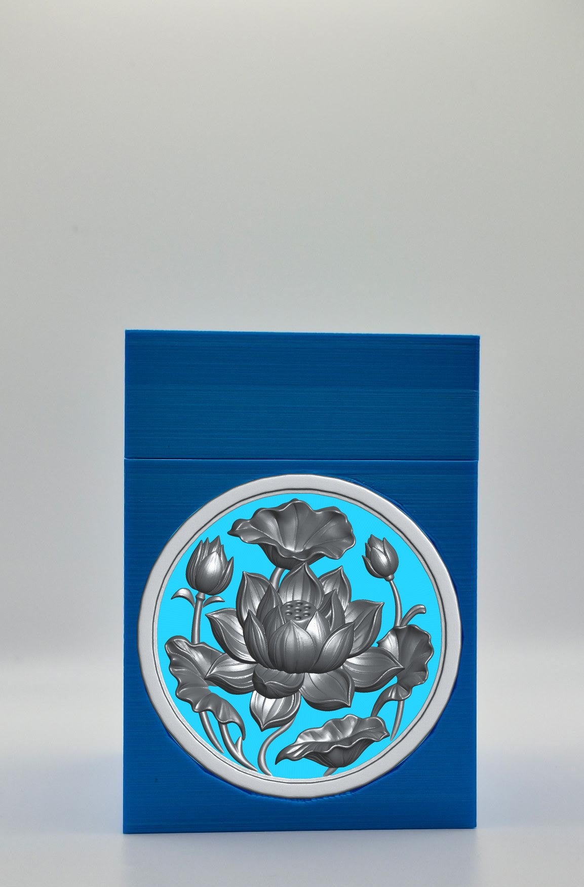 Lotus Card Box — Blue