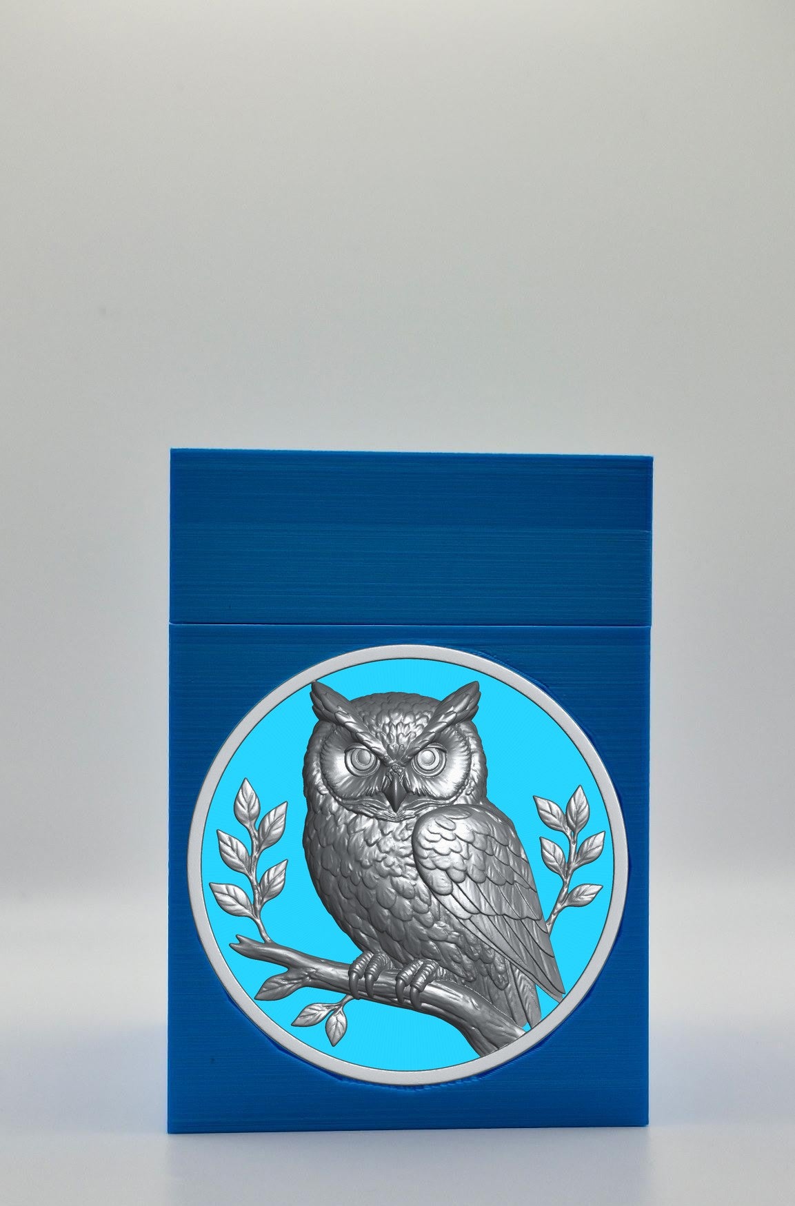 Owl Card Box — Blue
