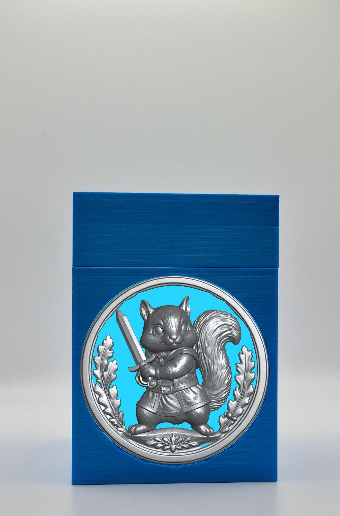Squirrel Card Box — Blue