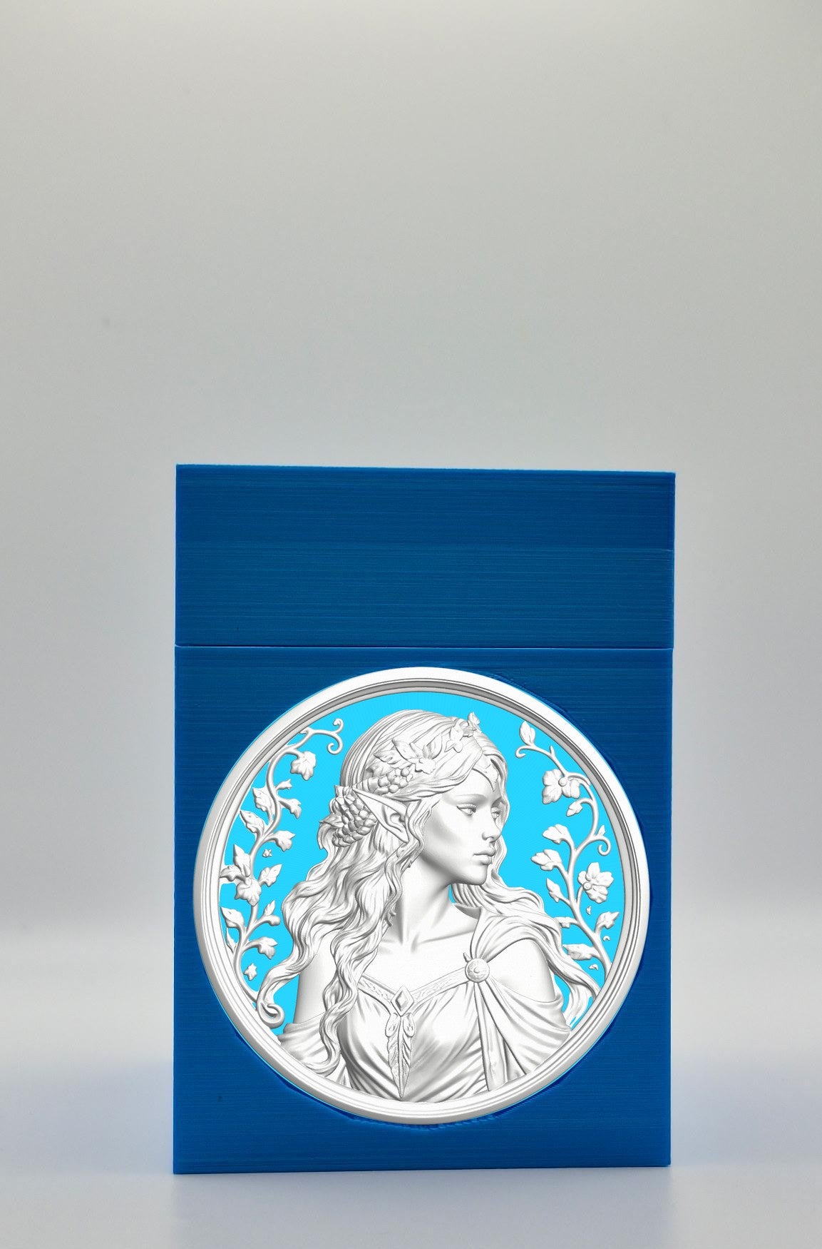 Elf Maiden Card Box — Blue