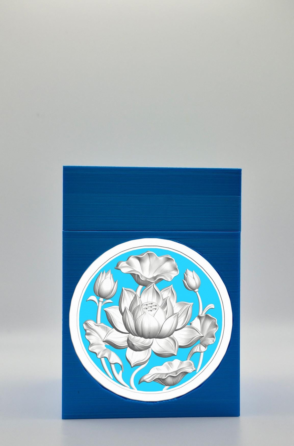 Lotus Card Box — Blue