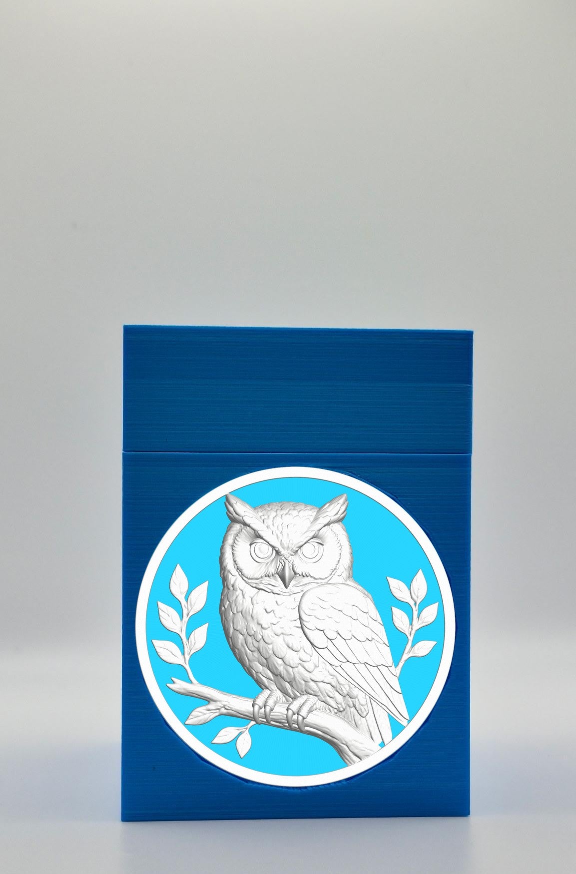 Owl Card Box — Blue