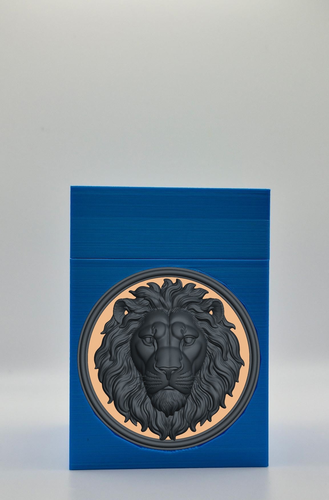 Lion Card Box — Blue