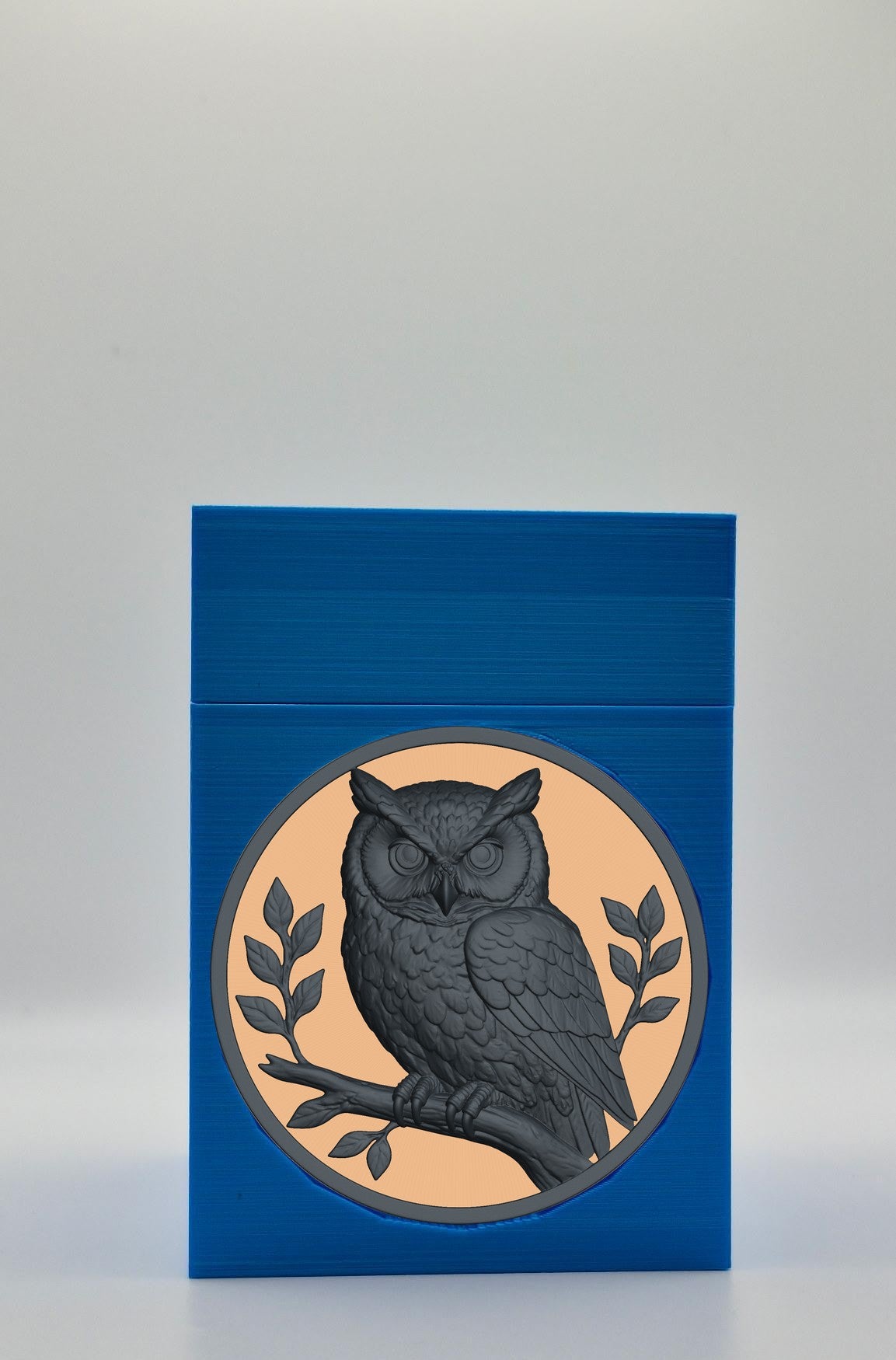 Owl Card Box — Blue