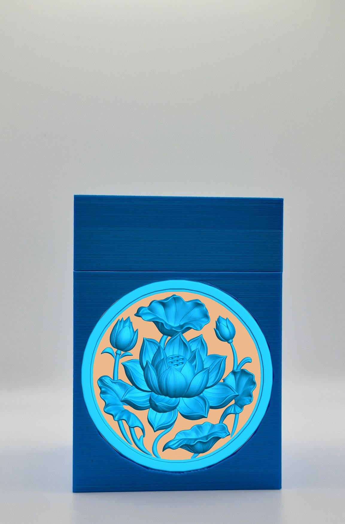 Lotus Card Box — Blue