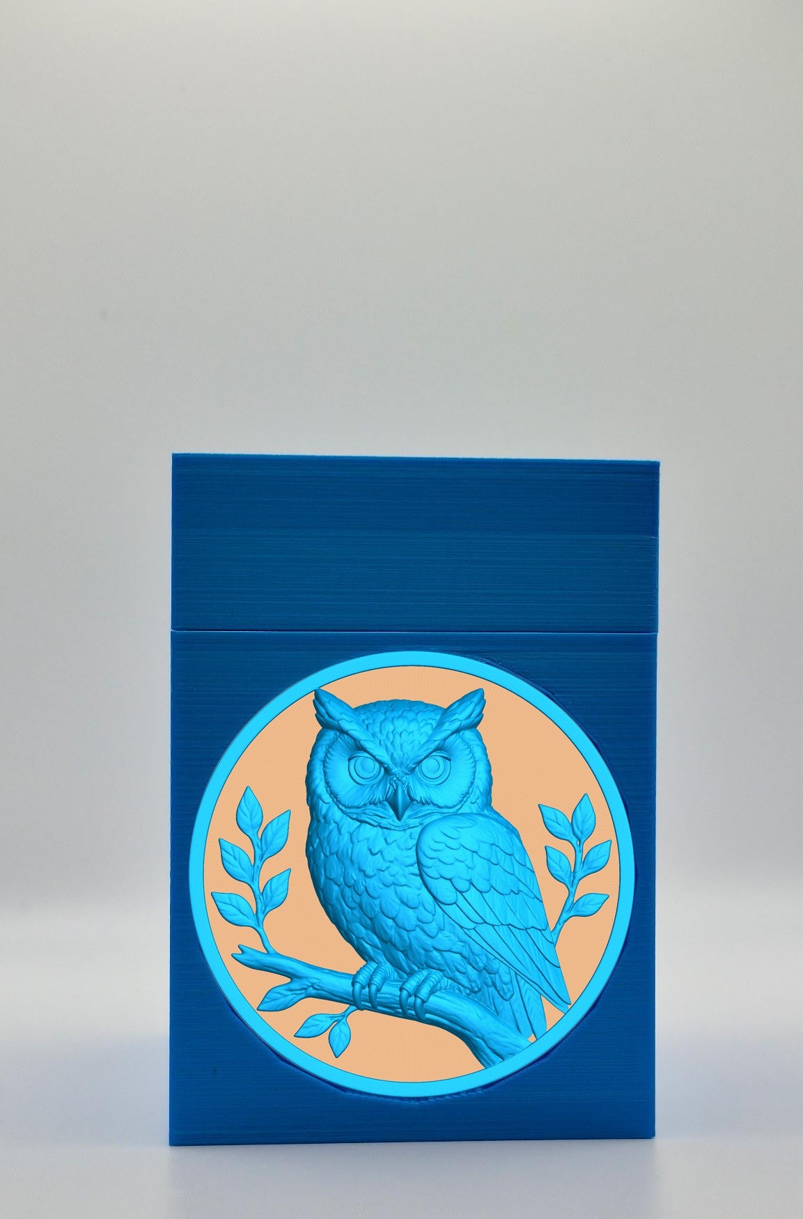 Owl Card Box — Blue