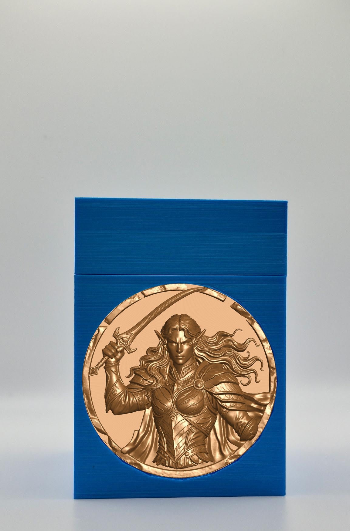 Elvish Warrior Card Box — Blue