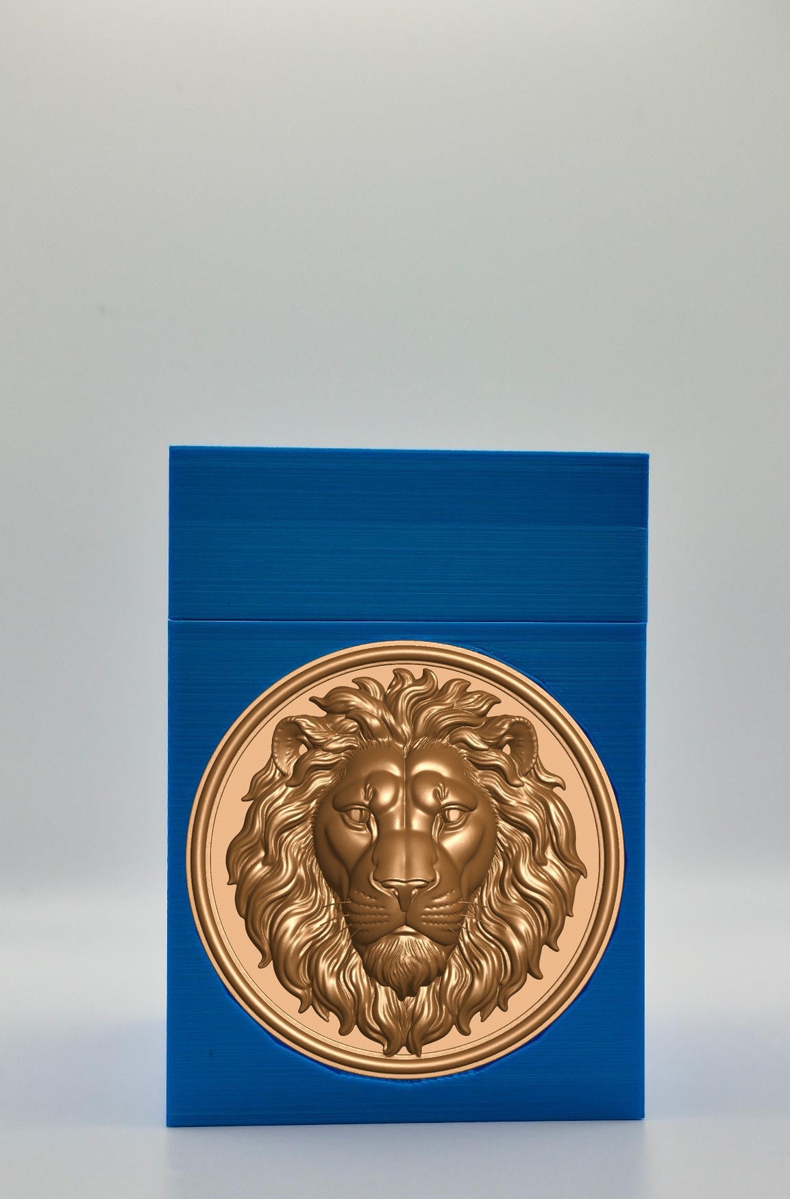 Lion Card Box — Blue