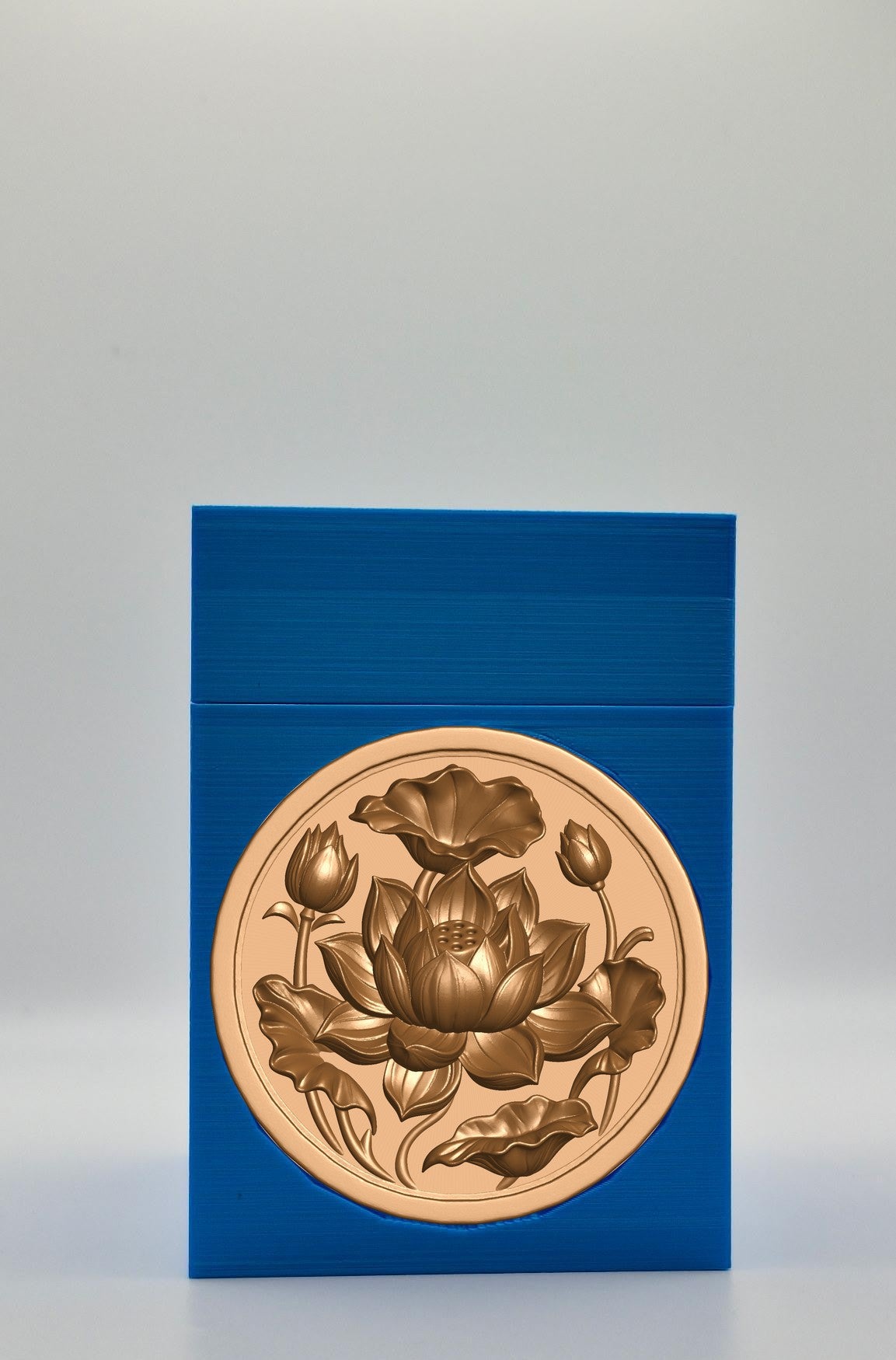Lotus Card Box — Blue