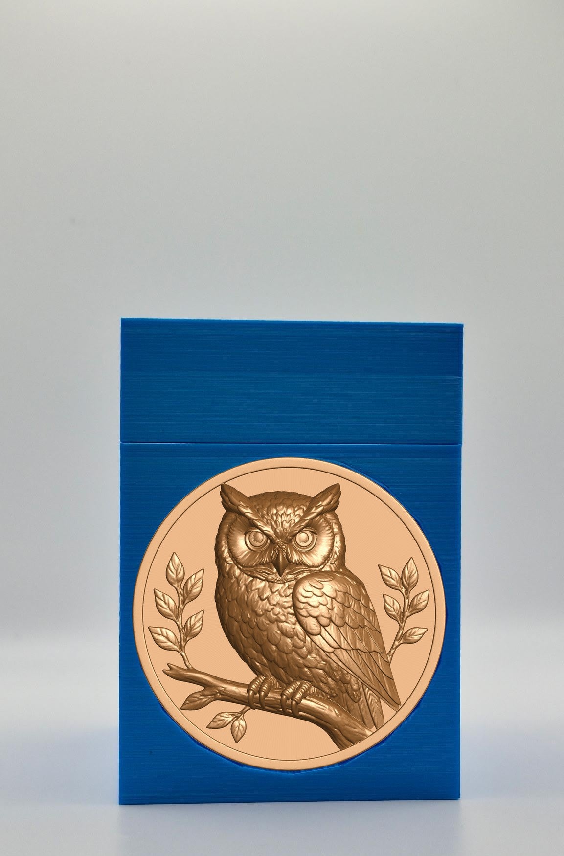 Owl Card Box — Blue