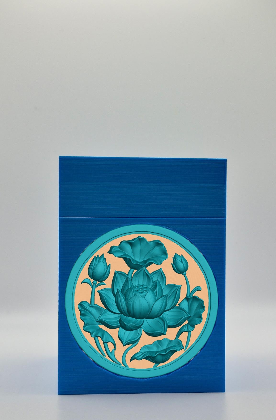 Lotus Card Box — Blue