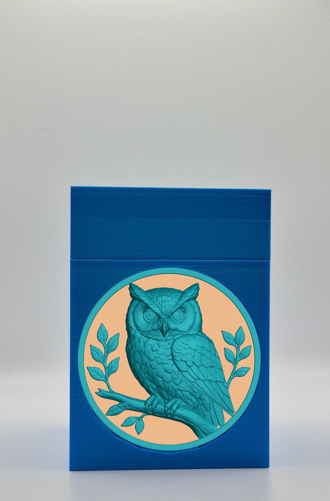 Owl Card Box — Blue