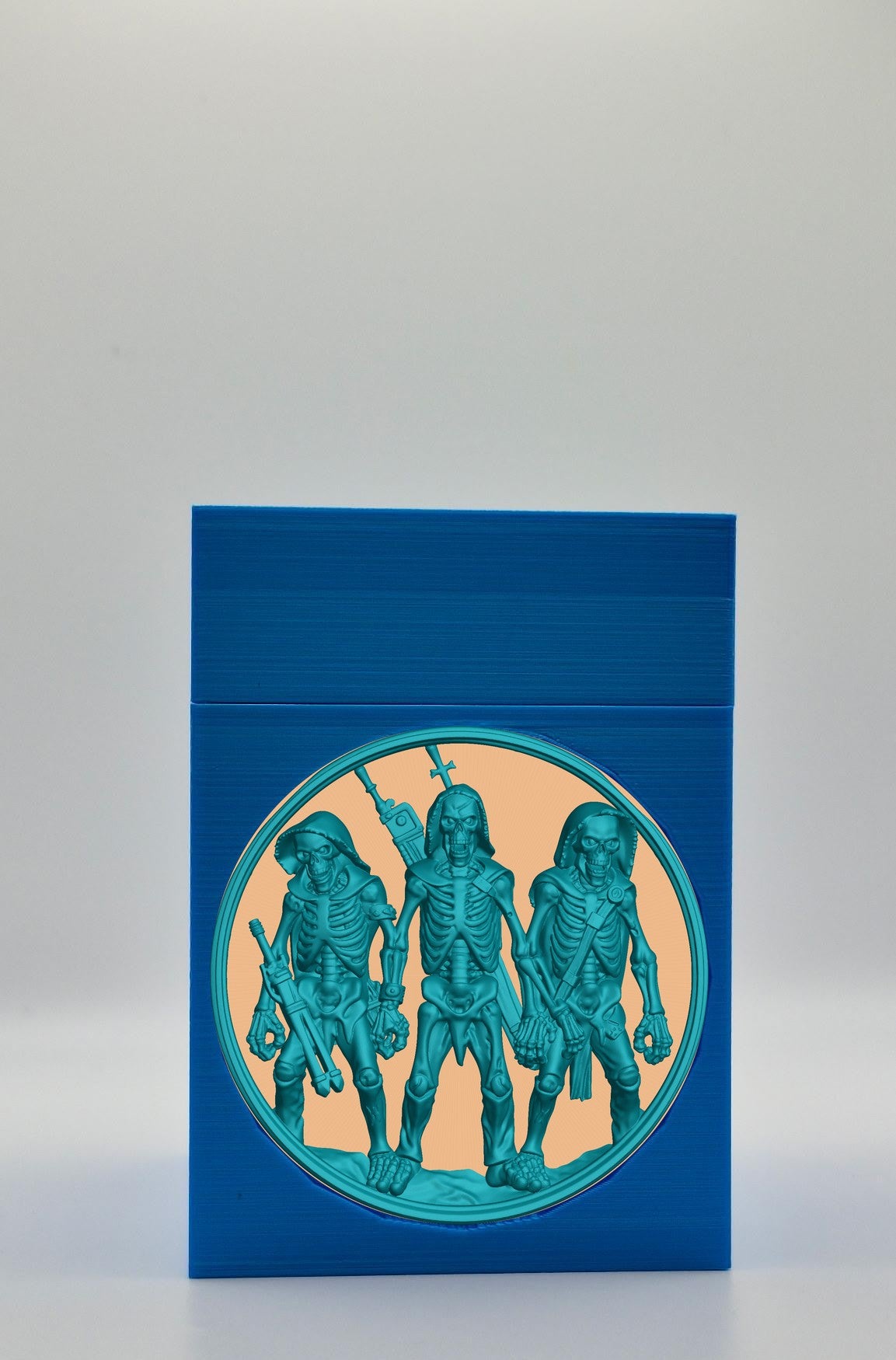 Skeleton Army Card Box — Blue