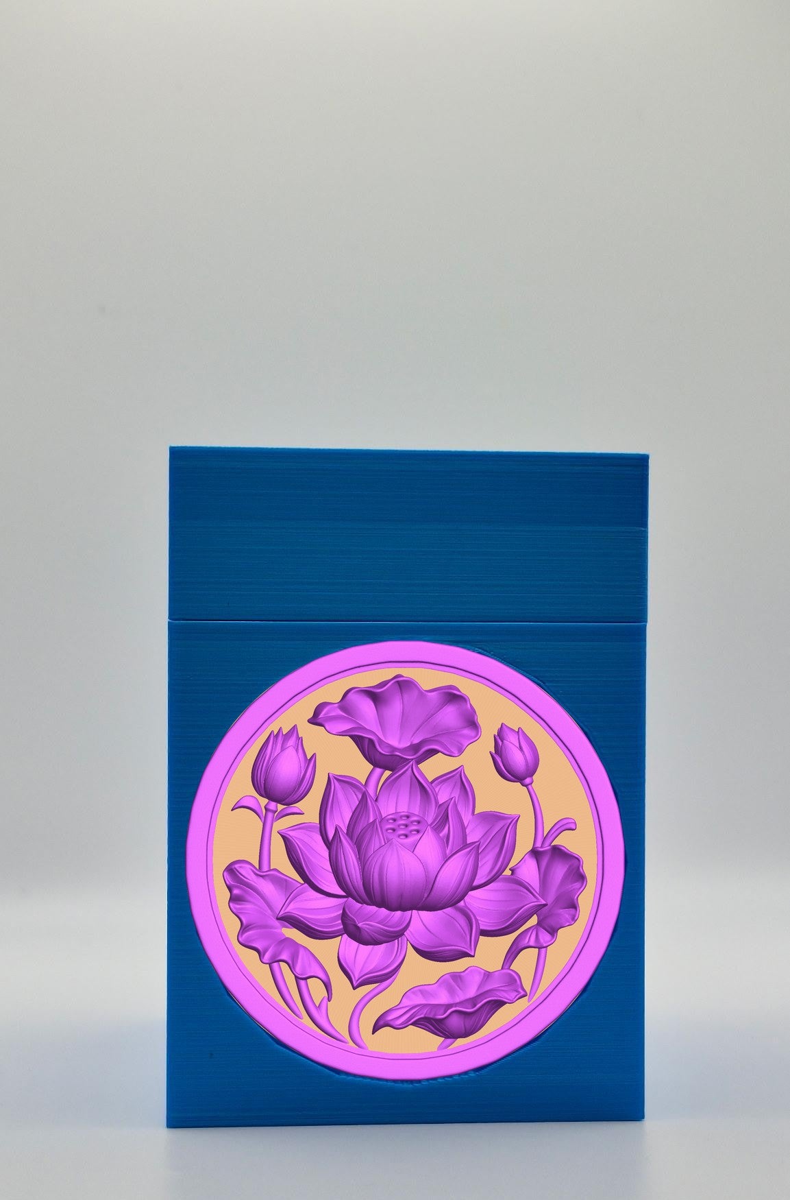Lotus Card Box — Blue