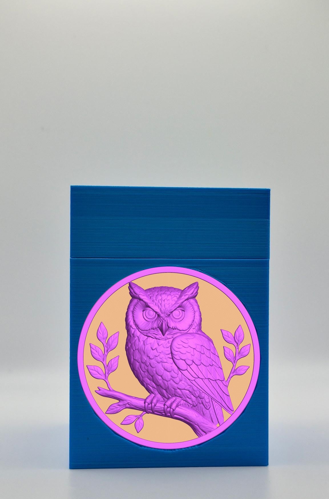 Owl Card Box — Blue