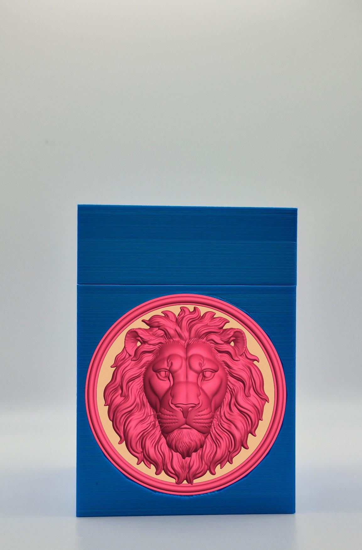 Lion Card Box — Blue