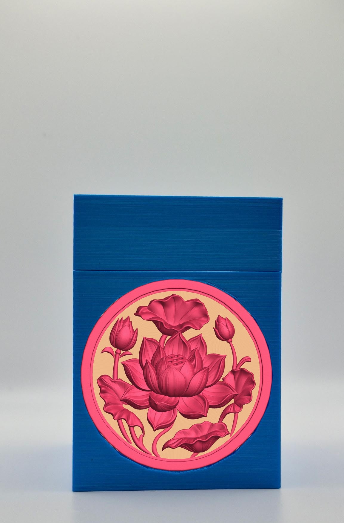 Lotus Card Box — Blue