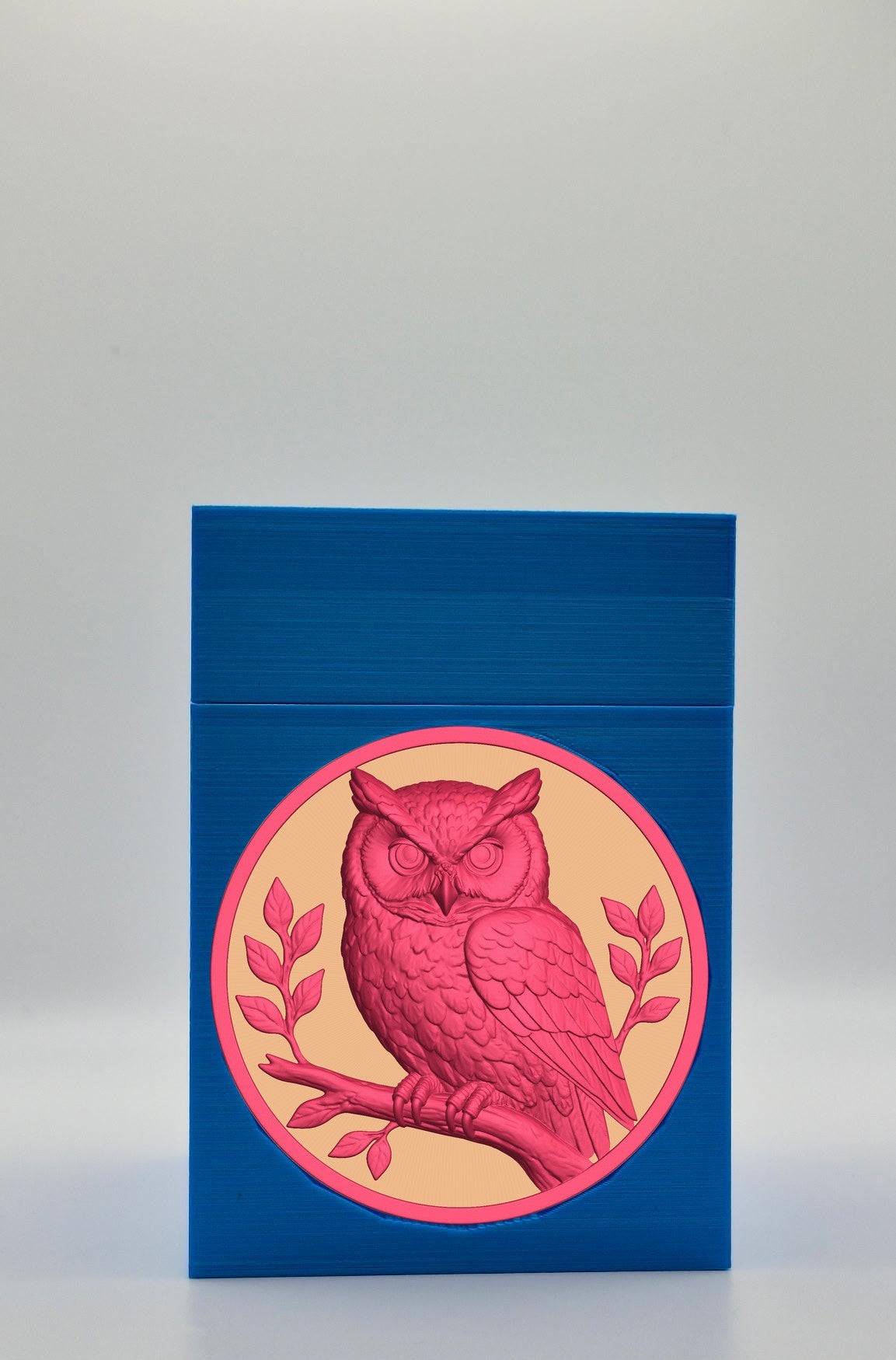 Owl Card Box — Blue