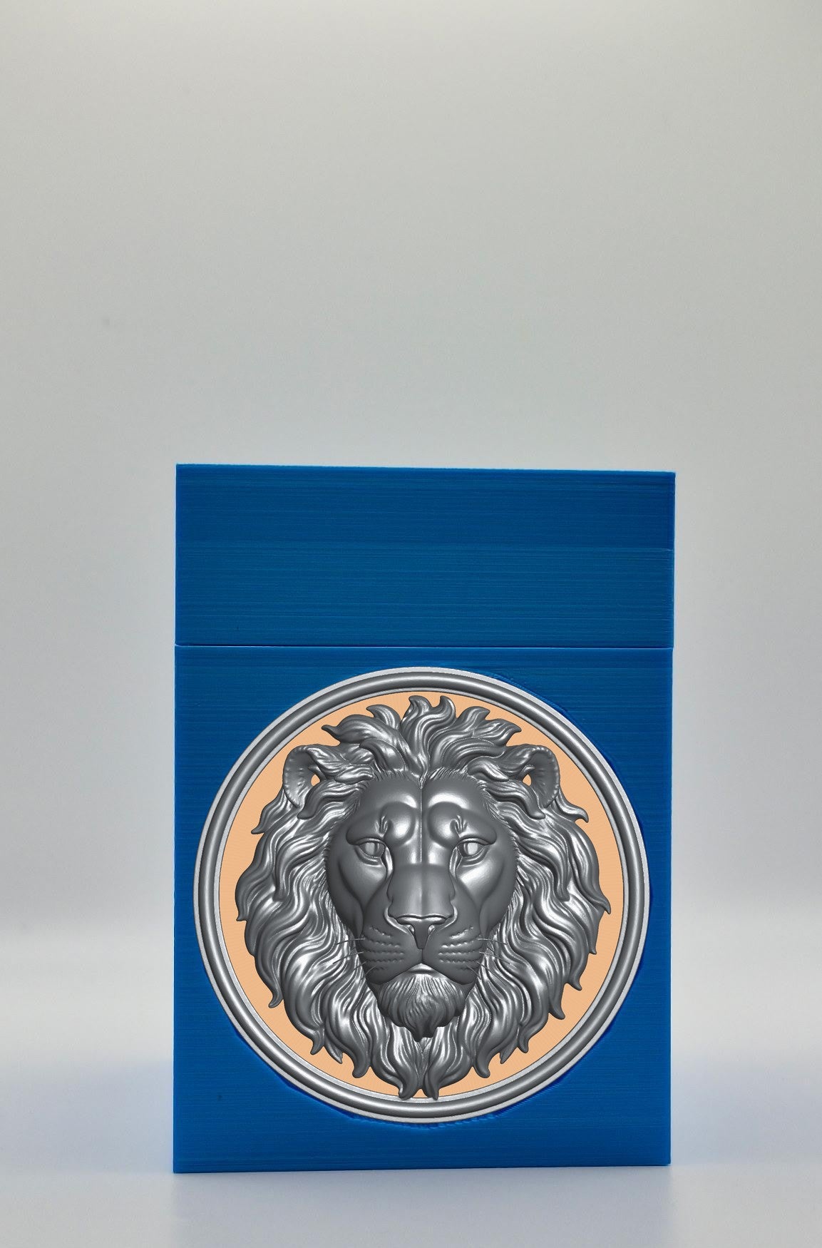 Lion Card Box — Blue