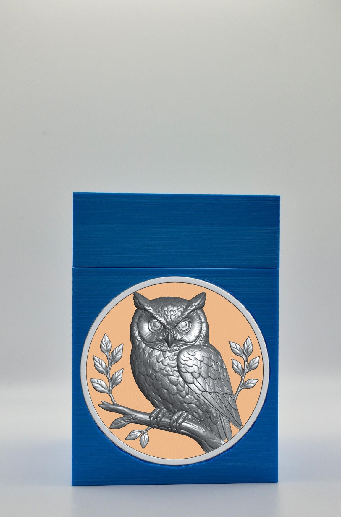 Owl Card Box — Blue