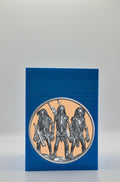 Skeleton Army Card Box - Blue Plain box with Gold background and Silver medallion