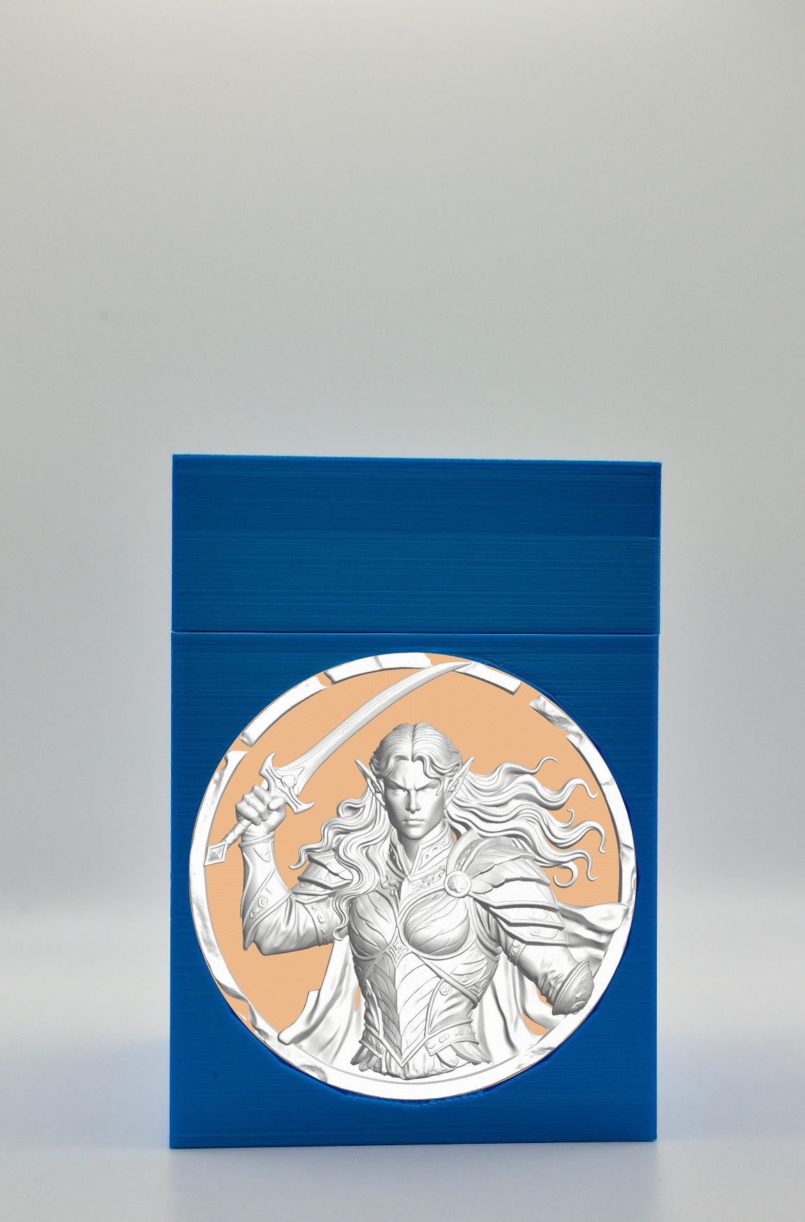 Elvish Warrior Card Box — Blue