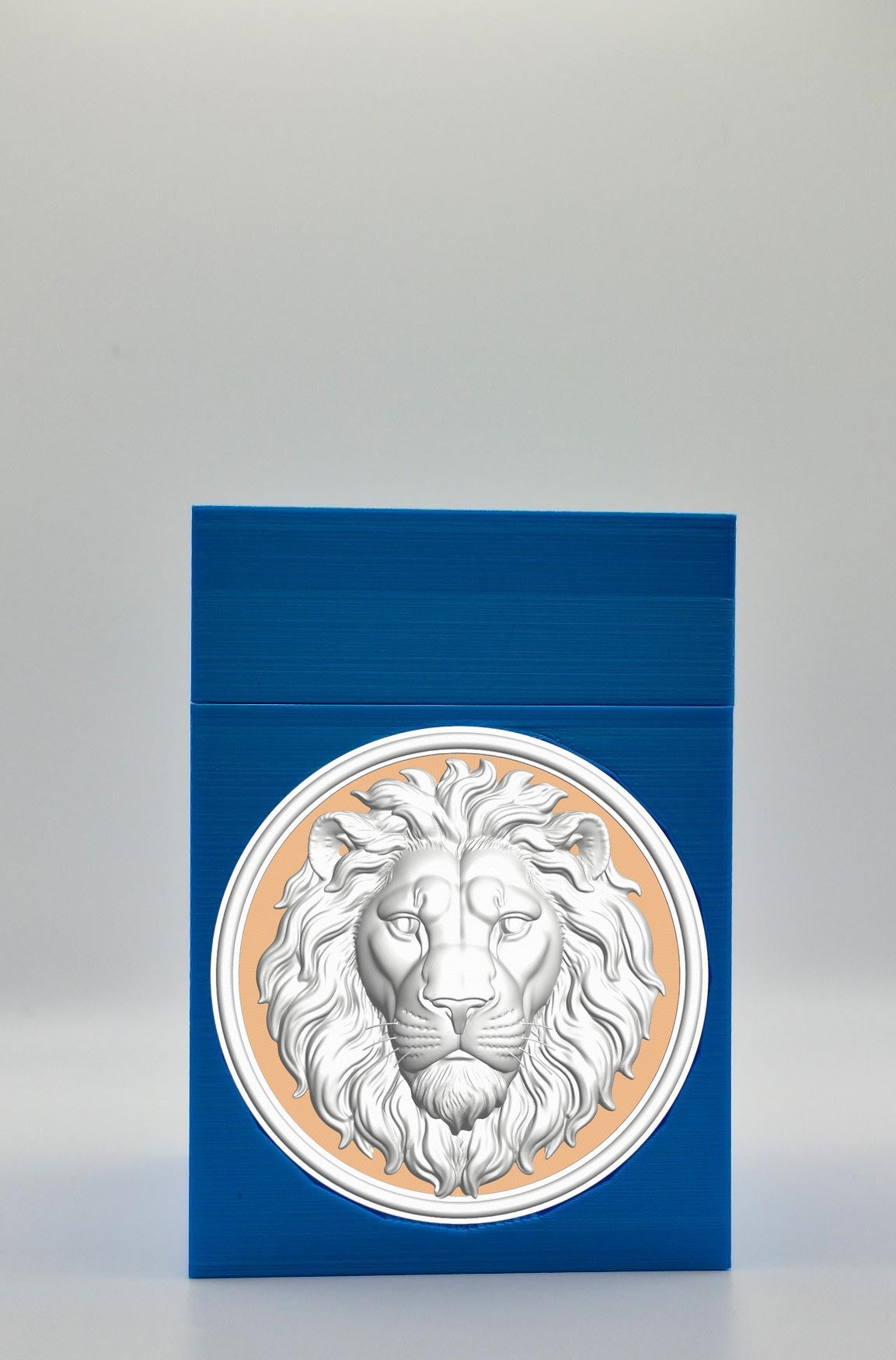 Lion Card Box — Blue