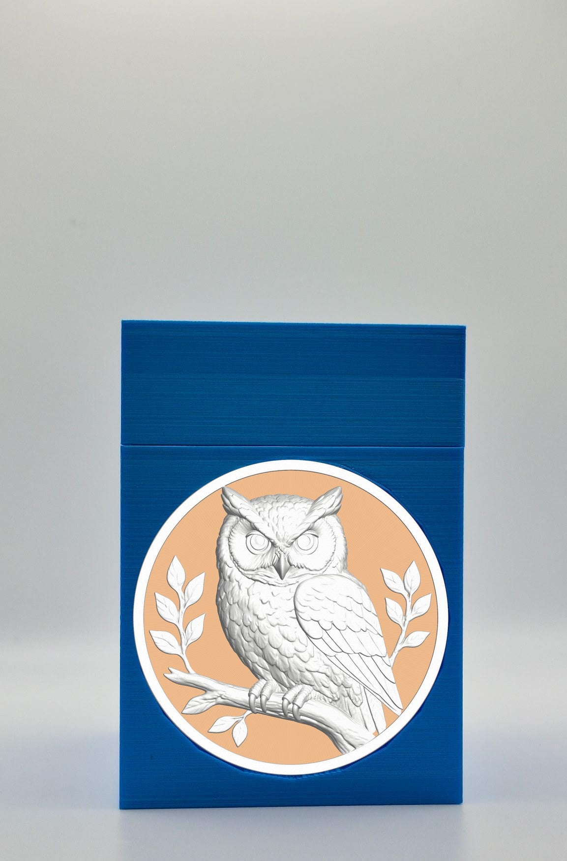 Owl Card Box — Blue