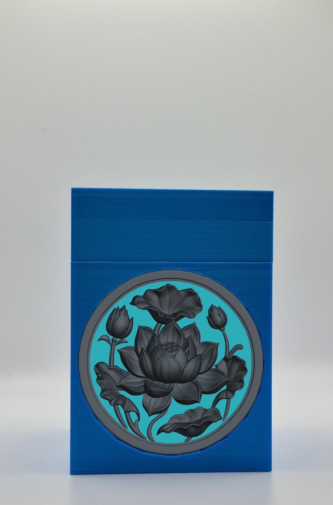Lotus Card Box — Blue