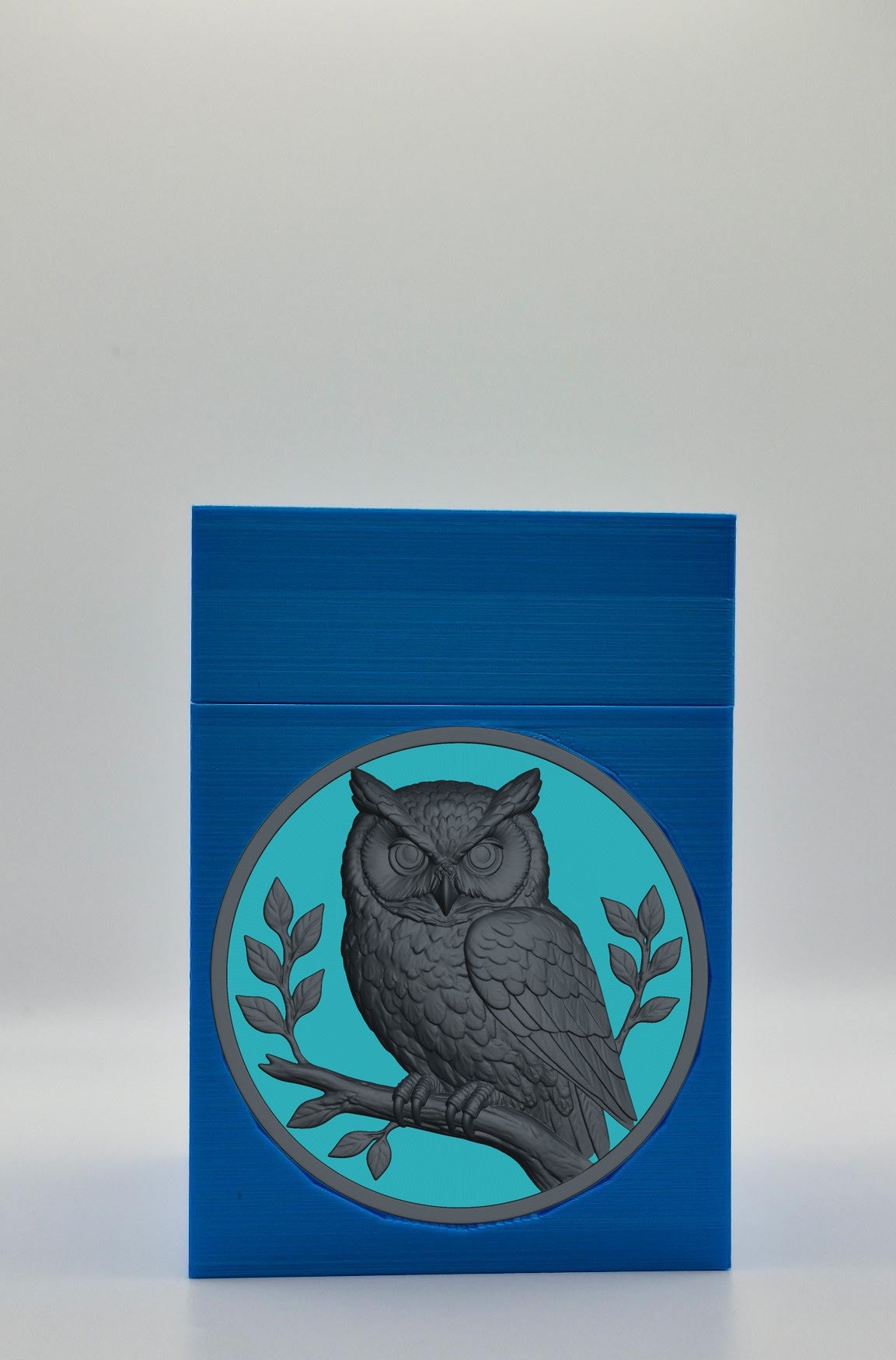 Owl Card Box — Blue