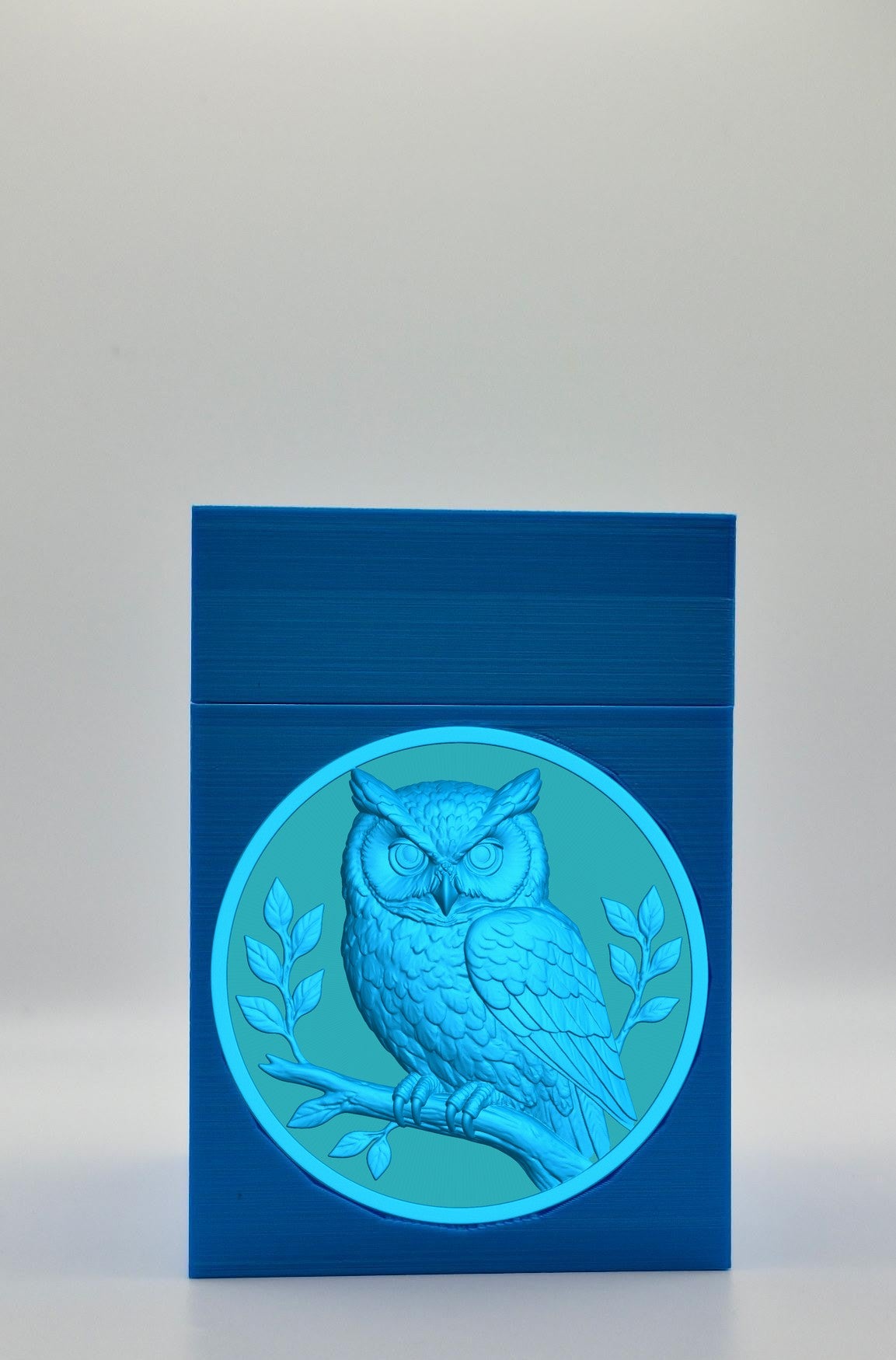 Owl Card Box — Blue