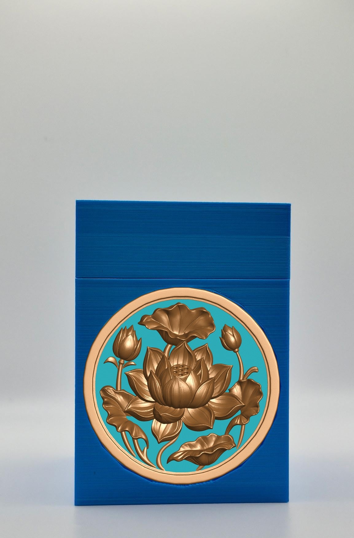 Lotus Card Box — Blue