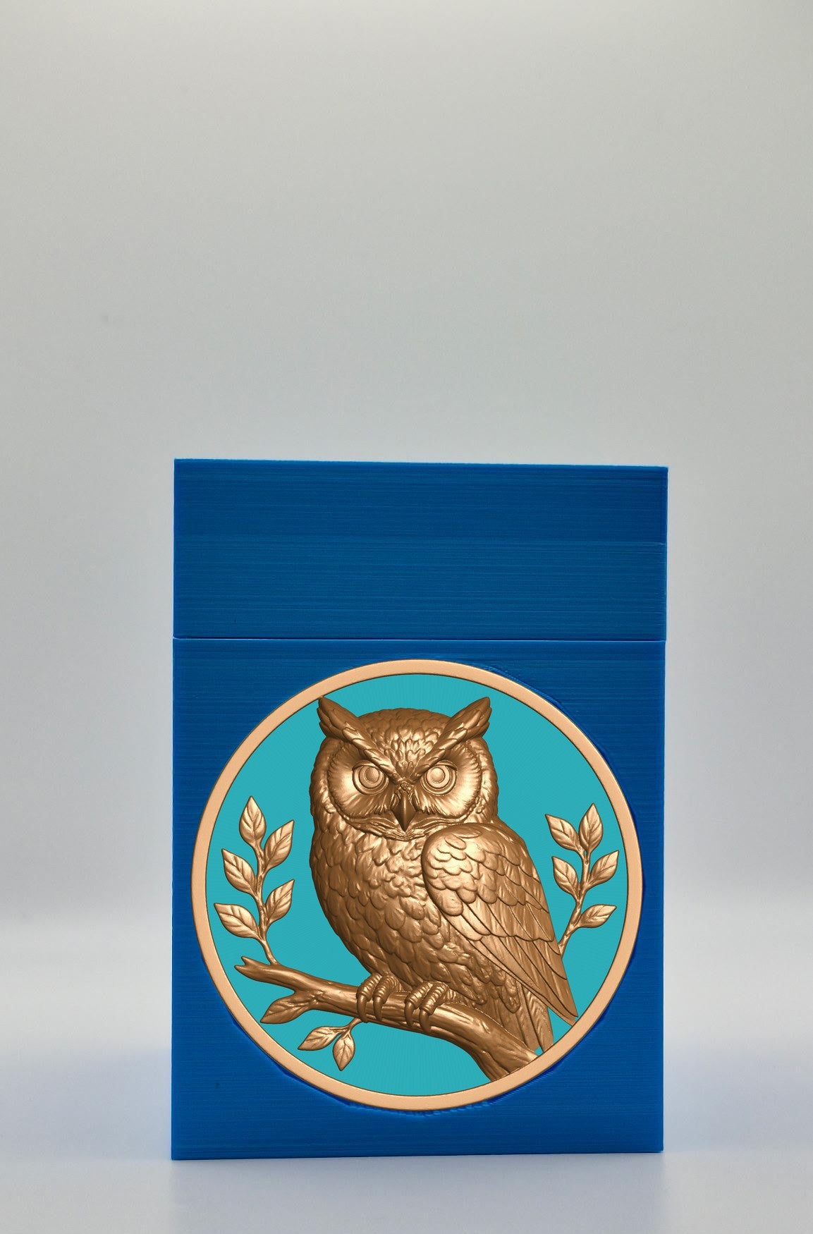 Owl Card Box — Blue