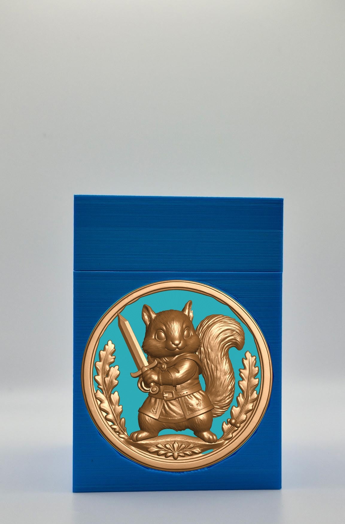 Squirrel Card Box — Blue