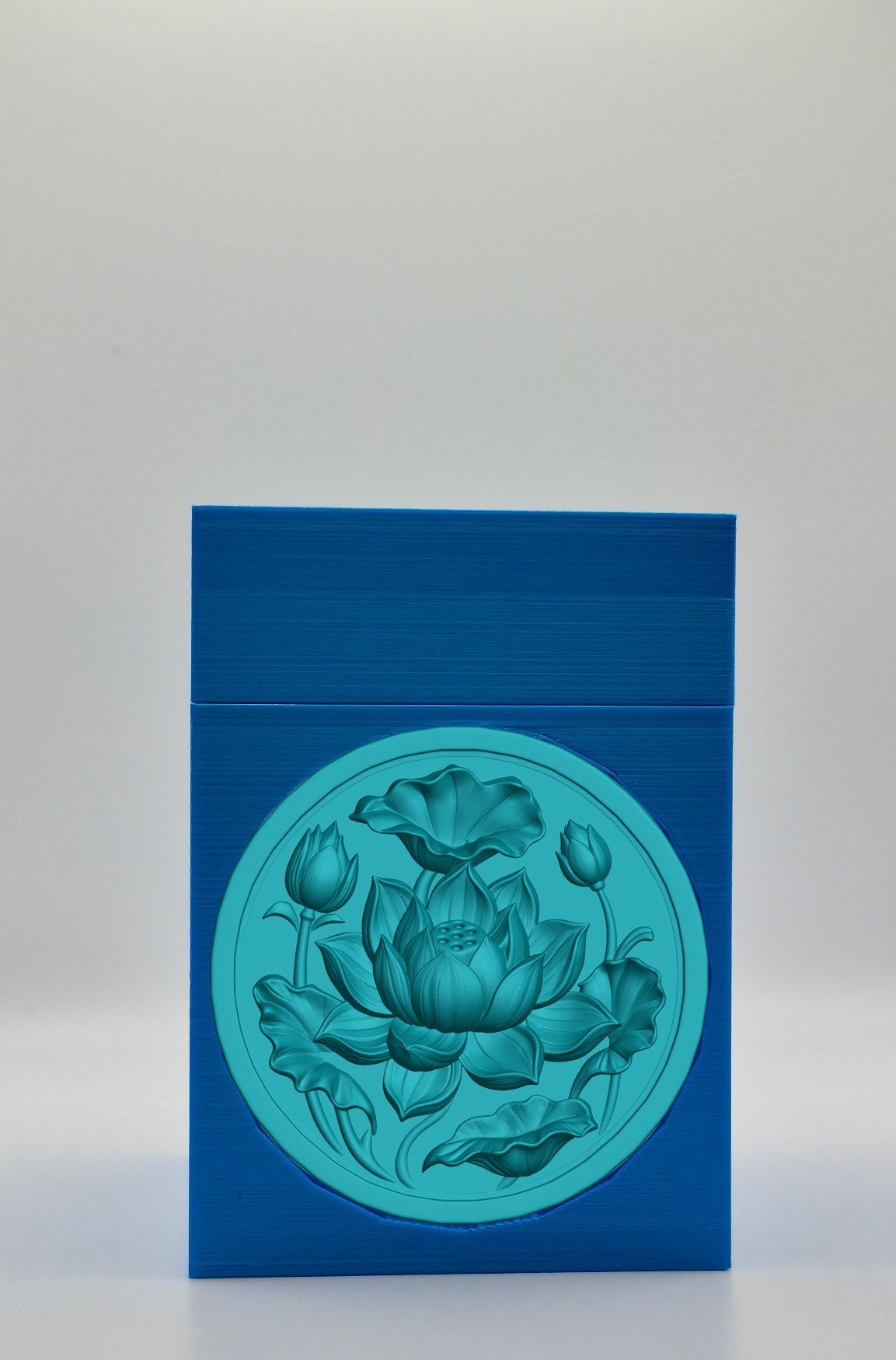 Lotus Card Box — Blue