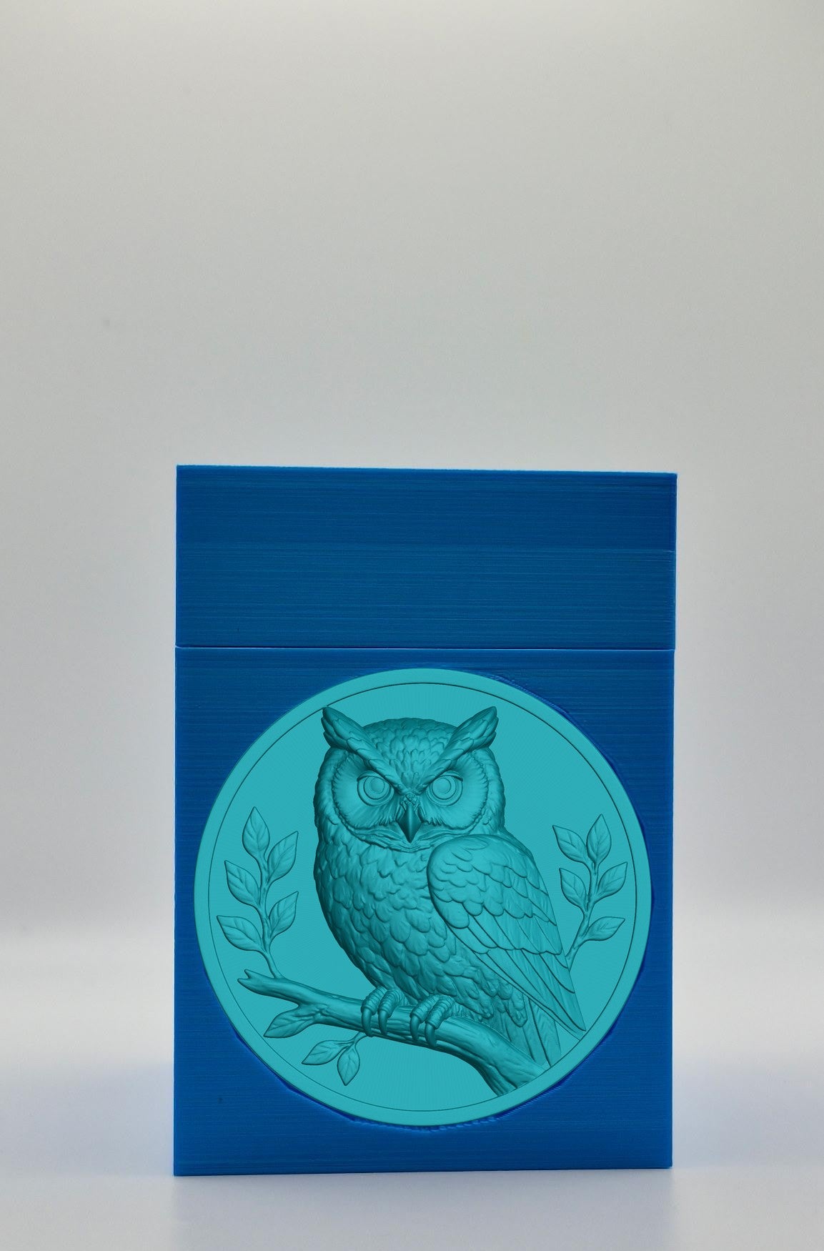 Owl Card Box — Blue