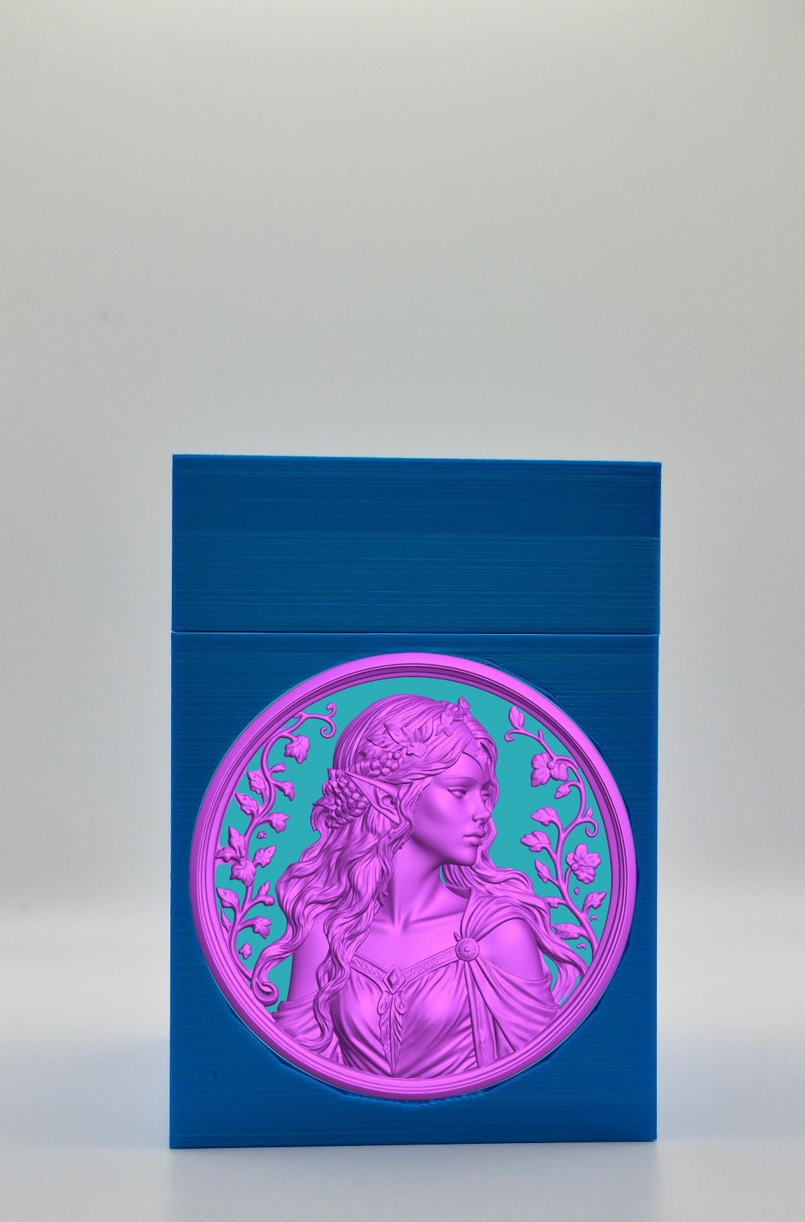 Elf Maiden Card Box — Blue