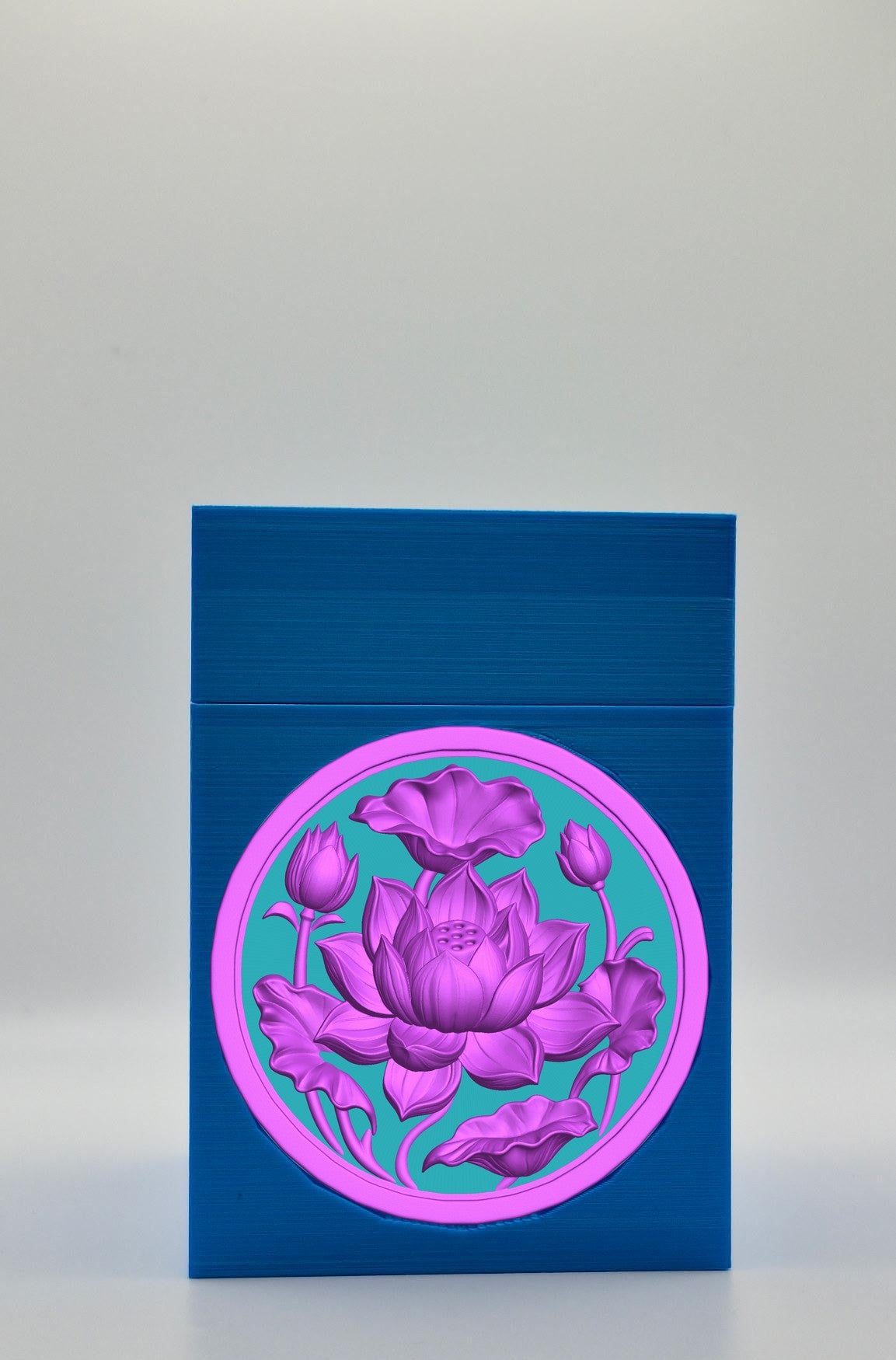 Lotus Card Box — Blue