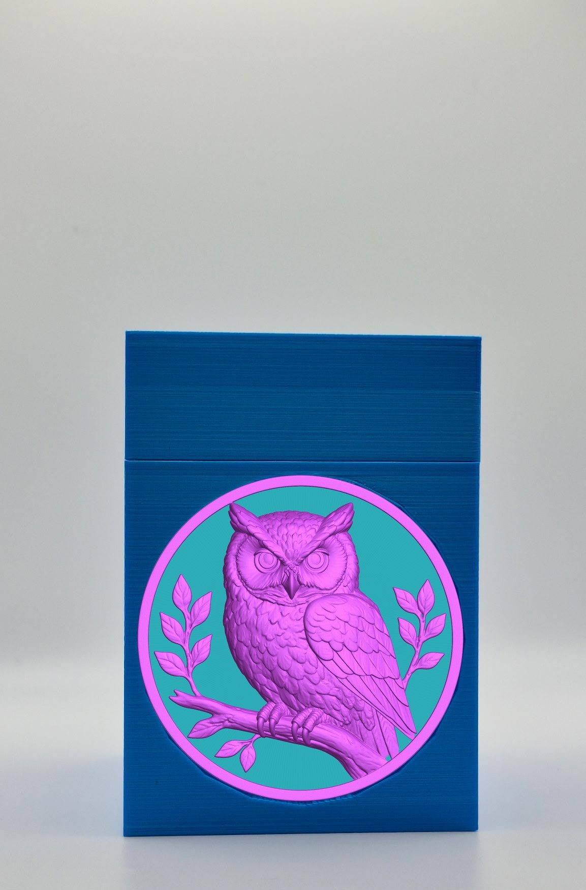 Owl Card Box — Blue