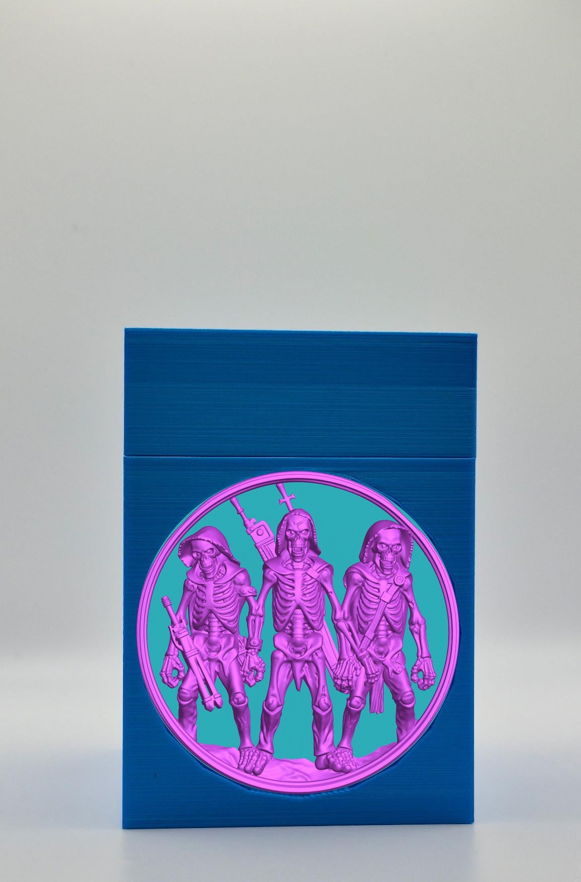 Skeleton Army Card Box — Blue