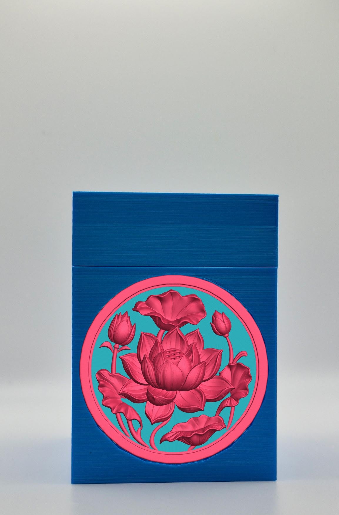 Lotus Card Box — Blue