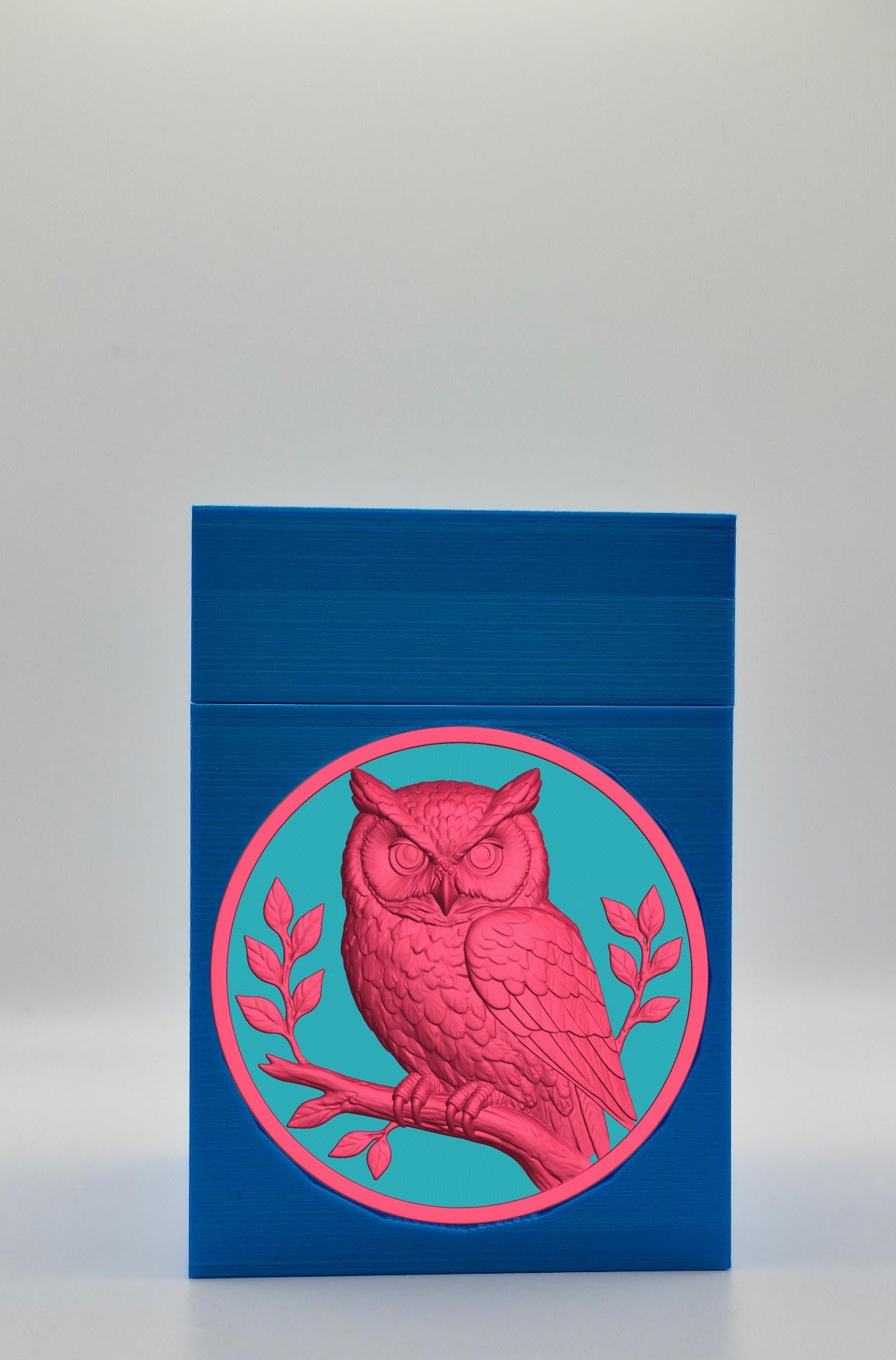 Owl Card Box — Blue