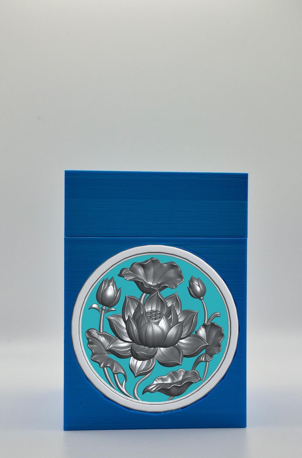 Lotus Card Box — Blue